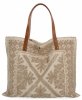 Modna Torebka Shopper Bag Ciemno Beżowa